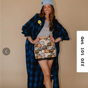 Floral Print Mini Skirt